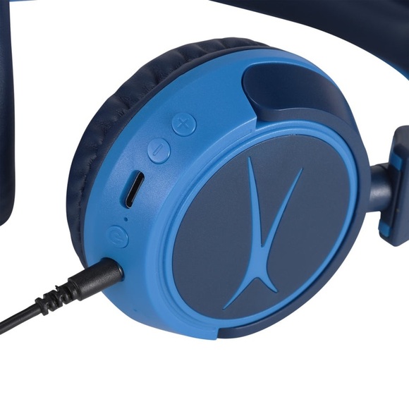 ALTEC LANSING KID SAFE 2-IN-1 BLUETOOTH AND WIRED HEADPHONES (TWO-TONE)| Blue💙 - Picture 4 of 5